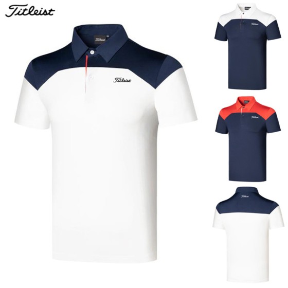 titleist 골프 3종 남성 기능성 반팔 카라 티셔츠