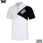 PXG 골프 2종 남성 투톤 기능성 반팔 카라 티셔츠