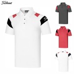 titleist 골프 3종 남성 쓰리톤 기능성 반팔 카라 티셔츠