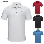 titleist 골프 4종 남성 기능성 반팔 카라 티셔츠