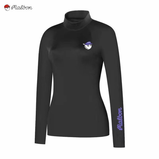 malbon 골프 2종 여성 목폴라 긴팔 티셔츠