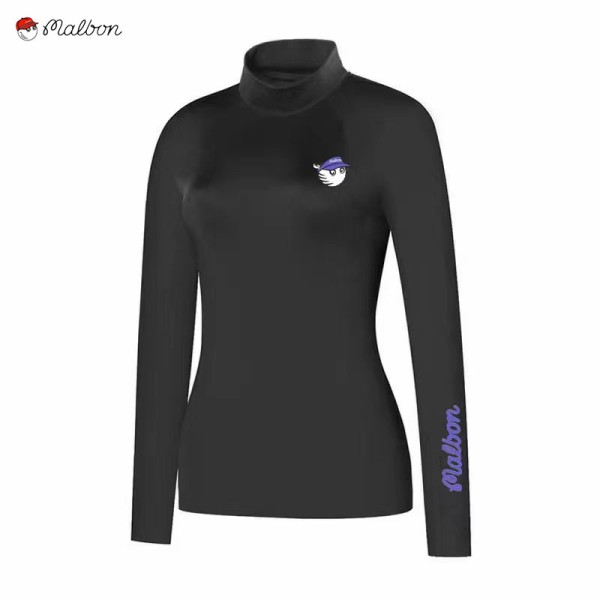 malbon 골프 2종 여성 목폴라 긴팔 티셔츠