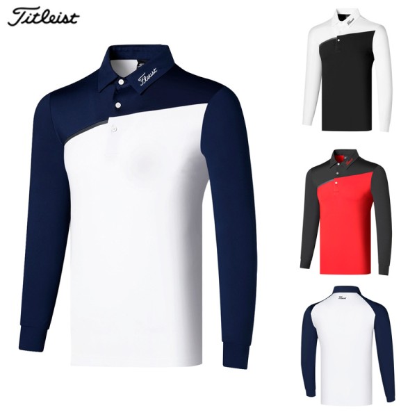 titleist 골프 3종 남성 기능성 반팔 카라 티셔츠