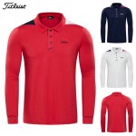 titleist 골프 3종 남성 기능성 긴팔 카라 티셔츠
