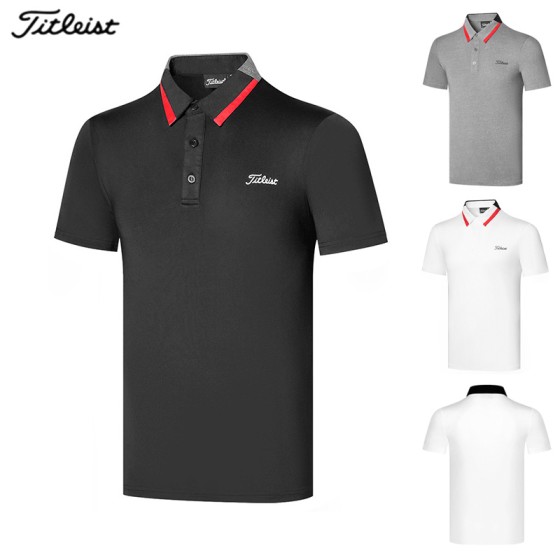 titleist 골프 3종 남성 기능성 반팔 카라 티셔츠